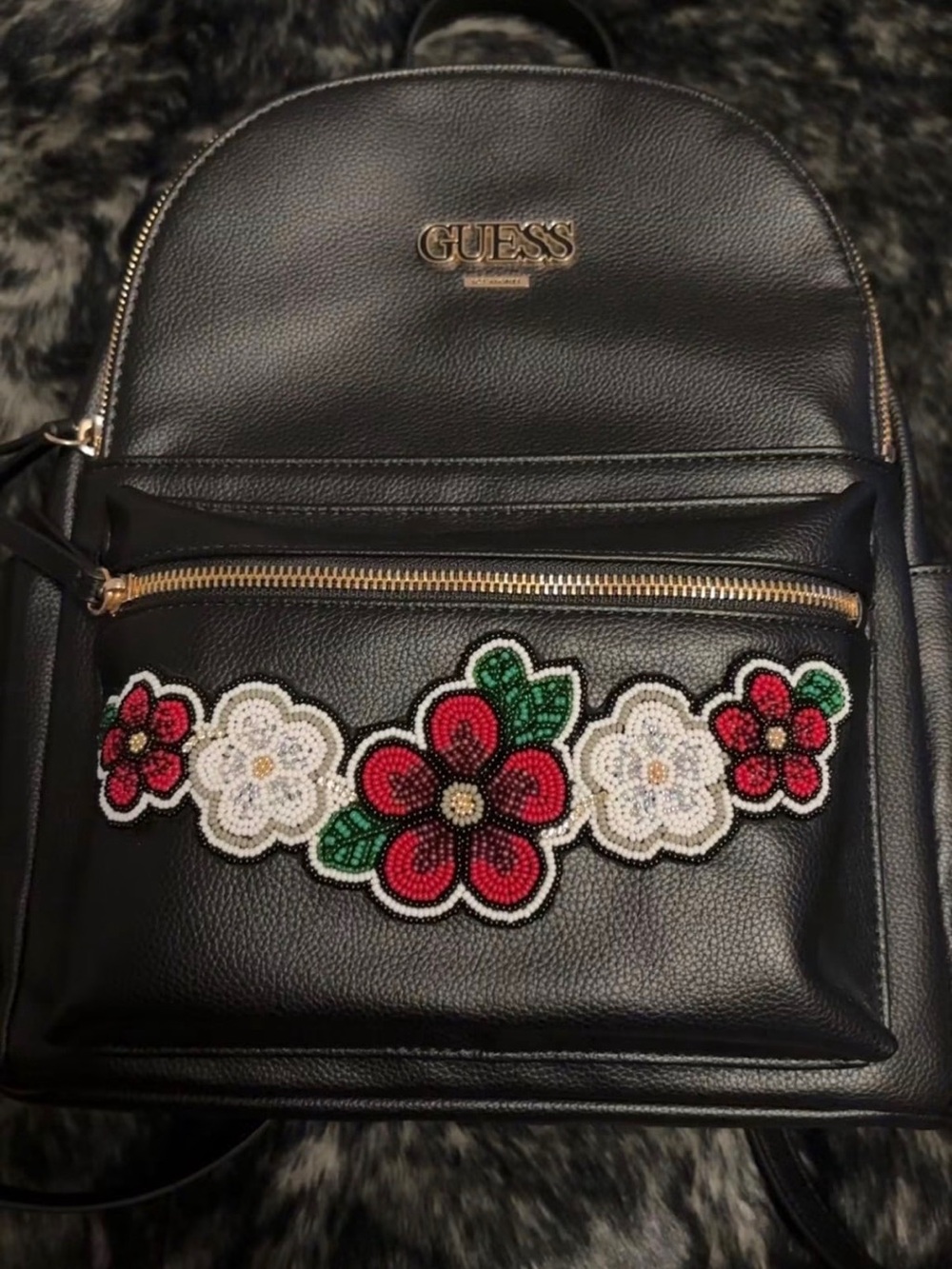 NWOT GUESS Los Angeles Mini Backpack X IvyCharles bead work